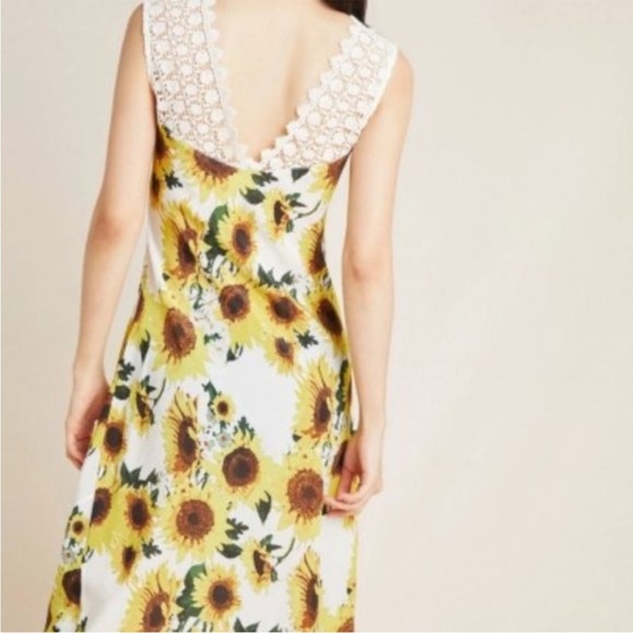 HOPE FOR FLOWERS BY TRACY REESE Silk Francoise Sleeveless Midi Dress Sz 6P - Picture 3 of 16